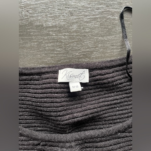 Black Kismet M Wide Fit Classic Long Sleeve Black Sweater - Picture 5 of 5